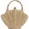 Jelavu Shelly Rattan Crossbody Bag In Natural