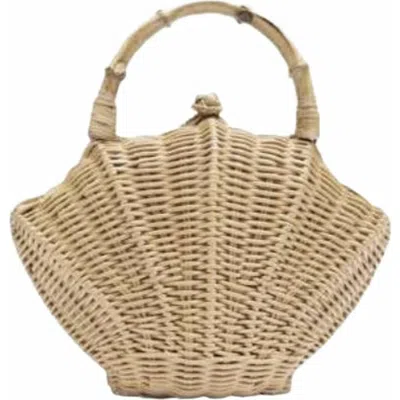 Jelavu Shelly Rattan Crossbody Bag In Natural