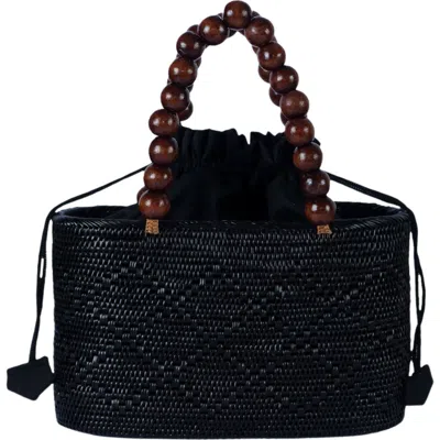Jelavu Tatia Bead Handle Bag In Yellow