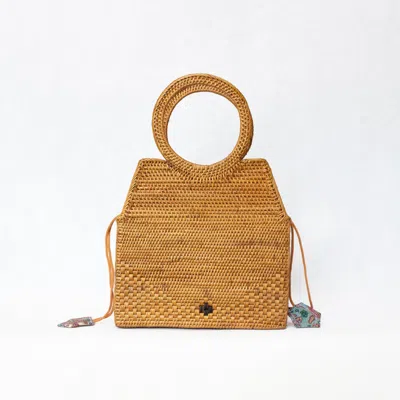 Jelavu Women's Neutrals  Monterey Rattan Satchel Bag In Brown