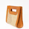 Jelavu Women's Brown  Venice Medium - Cane Leather Clutch Cognac In Brown