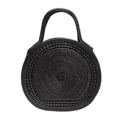 Jelavu Women's  Sydney Raffia Satchel Bag - Black