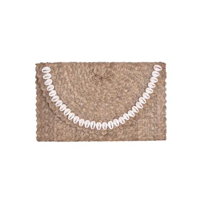 Jelavu Women's Brown  Coco - Small Clutch Natural In White