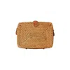 Jelavu Women's Neutrals  Rae Rattan Crossbody Bag