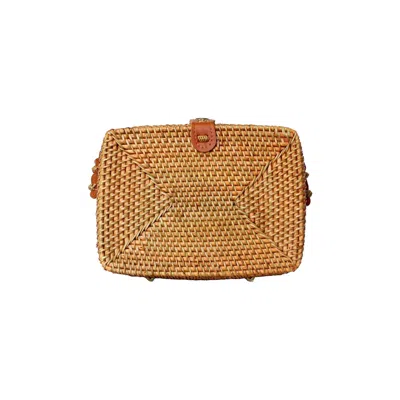 Jelavu Women's Neutrals  Rae Rattan Crossbody Bag In Tan