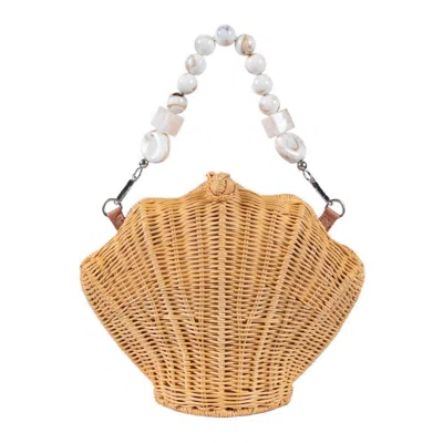 Jelavu Women's Neutrals  - Shelie Stone Crossbody Bag In White