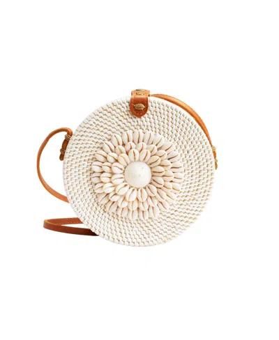 Jelavu Ata Kauri Rattan Crossbody In White