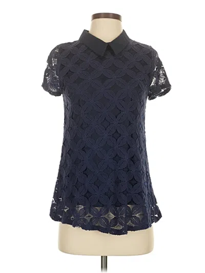Pre-owned Jella C. Short Sleeve Blouse In Blue