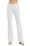 Jelly Jeans Corduroy Pull On Flare Leg Jeans In Cream In White
