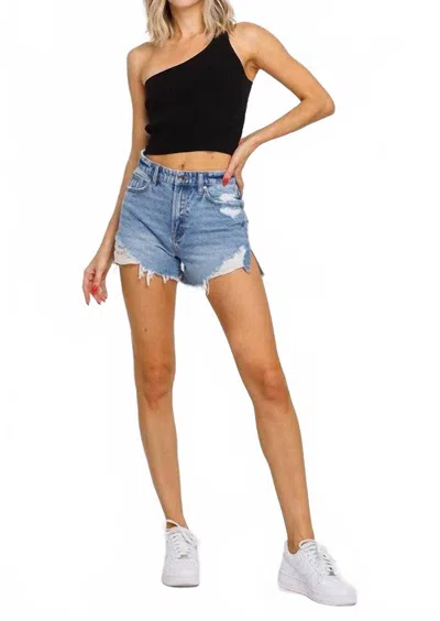Jelly Jeans Jackson Denim Shorts In Medium Wash In Black