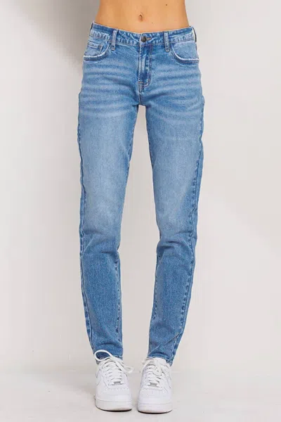 Jelly Jeans Women's Mid Rise Mom Skinny Jeans In Medium Blue