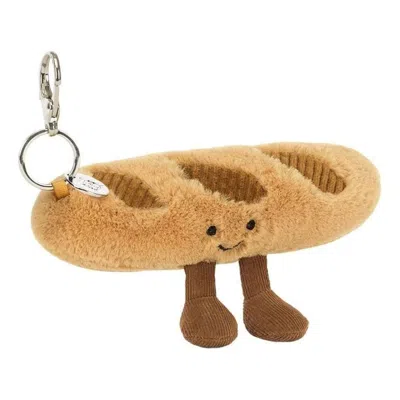 Jellycat Amuseables Baguette Bag Charm 'tan' In Brown