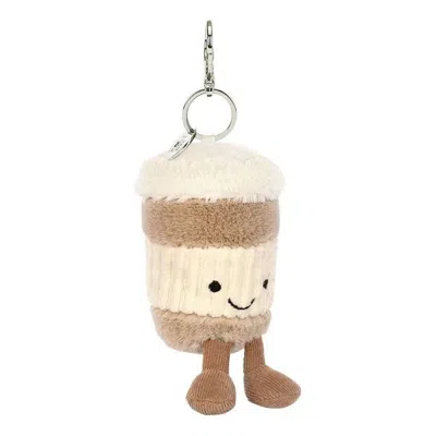 Jellycat Amuseables Coffee-to-go Bag Charm 'multicolor' In Brown