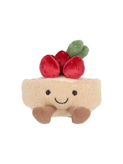 Jellycat Amuseables Fleurette Tarte Aux Fraises 11cm X 10cm X 9cm Pelu In Multi