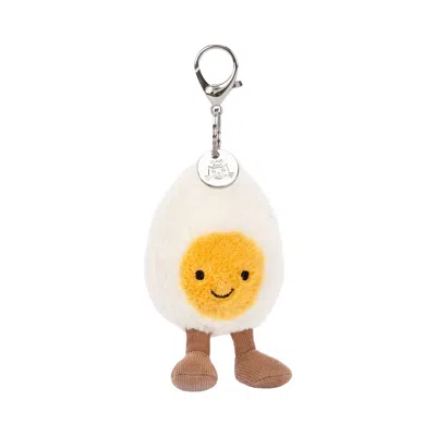 Pre-owned Jellycat Amuseables Happy Boiled Egg Bag Charm 'white' | Men's Size Onesize