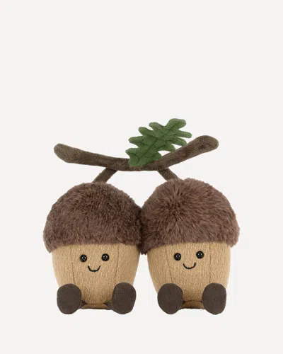 Jellycat Amuseables Ort & Tum Acorns Plush Toy In Brown