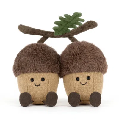 Jellycat Kids' 'amuseables Ort & Tum Acorns' Soft Toy In Brown