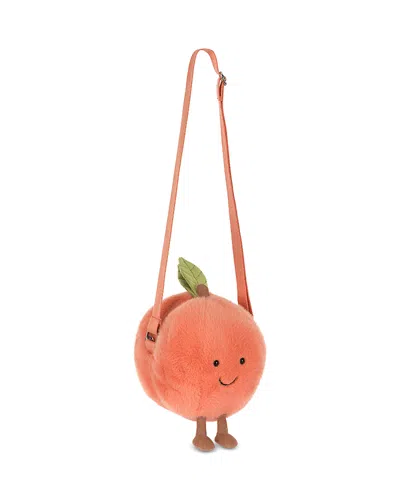 Jellycat Amuseables Peach Shoulder Bag - Ages 3+ In Orange