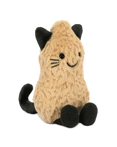 Jellycat Amuseables Peanut Cat Outfit Plush Toy - Ages 0+ In Brown