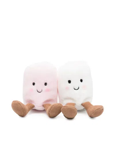 Jellycat Amuseables Pink And White Marshmallows 9cm X 15cm X 5cm Peluc