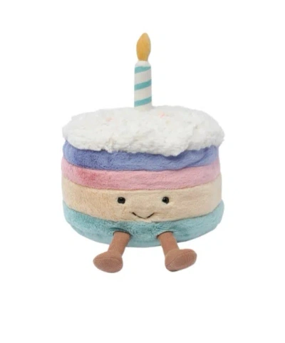 Jellycat Amuseables Rainbow Birthday Cake Doll In Multi