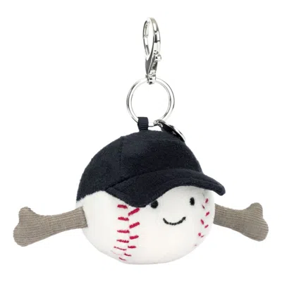 Jellycat Amuseables Sports Baseball Bag Charm 'green' In Multi