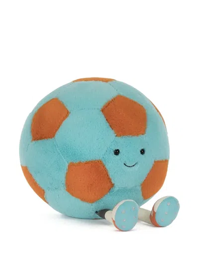 Jellycat Kids' Amuseables Sports Football Soft Toy In Blue