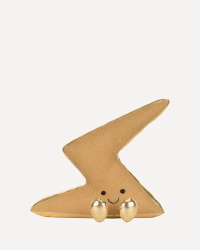 Jellycat Amuseables Zapperty Lightning Bolt Plush Toy In Gold