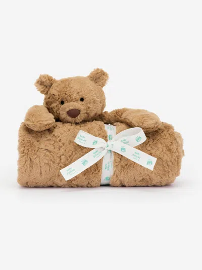 Jellycat Kids'  Baby Bartholomew Bear Blankie In Brown