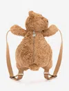 Jellycat Bartholomew Bear Backpack In Beige