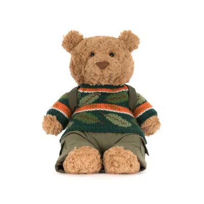 Jellycat Kids' Bartholomew Bear ‘hiking' Soft Toy In Brown