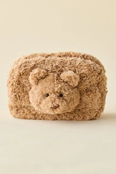 Jellycat Bartholomew Bear Plushie Travel Pouch In Tan, Women's At Urban Outfitters In Brown