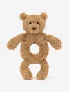Jellycat Bartholomew Bear Ring Rattle In Brown