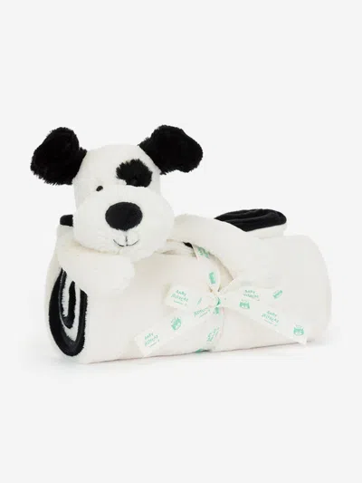 Jellycat Kids'  Bashful Black & Cream Puppy Blankie In White