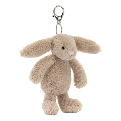 Jellycat Bashful Bunny Bag Charm 'beige' In Brown