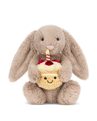 Jellycat Bashful Bunny Birthday Plush - Ages 0+ In Neutral