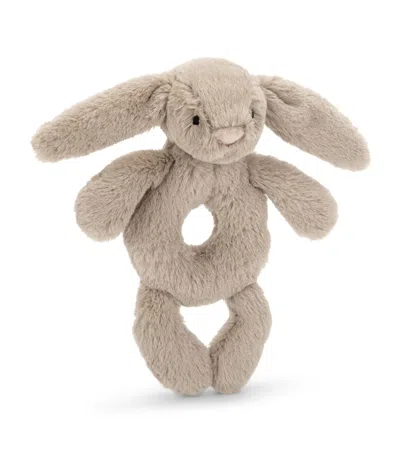 Jellycat Bashful Bunny Ring Rattle In Neutral