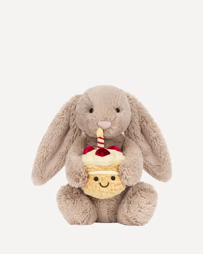 Jellycat Bashful Bunny With Birthday Cake Plush In Multi