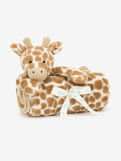 Jellycat Kids' Bashful Giraffe Blanket In Brown