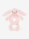 Jellycat Bashful Pink Bunny Ring Rattle In Pink