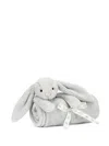 Jellycat Bashful Rabbit Blanket In Grey