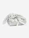 Jellycat Bashful Silver Bunny Blankie In Gray