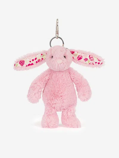 Jellycat Kids'  Blushkin Blossom Bunny Bag Charm In Purple