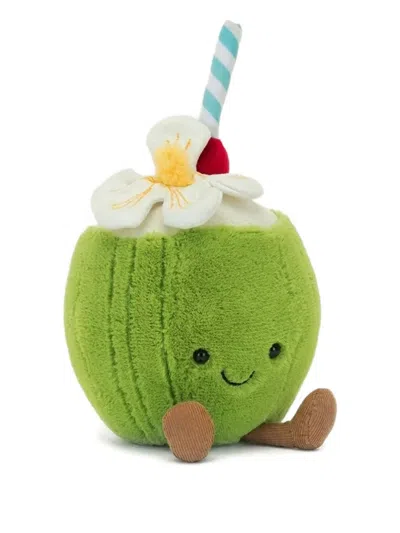Jellycat Coconut Straw Toy In Green