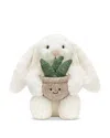Jellycat Bashful Bunny With Aloe Plant Collectible In White