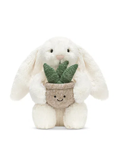 Jellycat Cream Bunny With Plant Plush - Ages 0+ In White