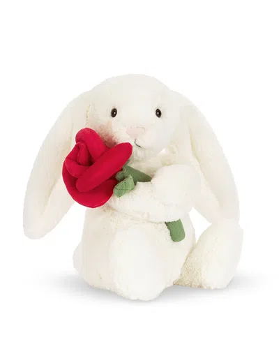 Jellycat Cream Bunny With Rose Plush - Ages 0+ In White