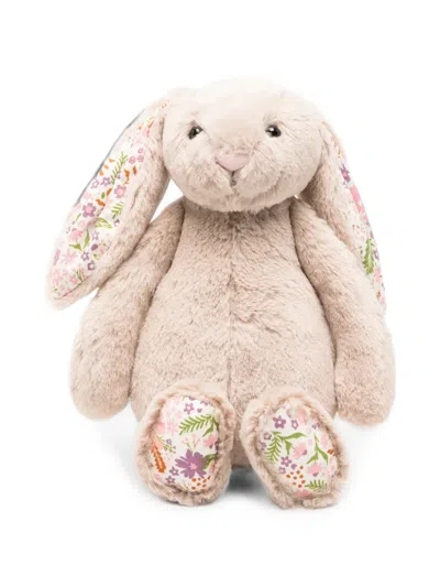 Jellycat Kids' Floral-print Bunny Toy In Neutrals