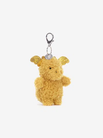 Jellycat Kids'  Little Dragon Bag Charm In Yellow
