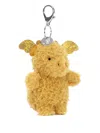 Jellycat Little Dragon Bag Charm In Yellow